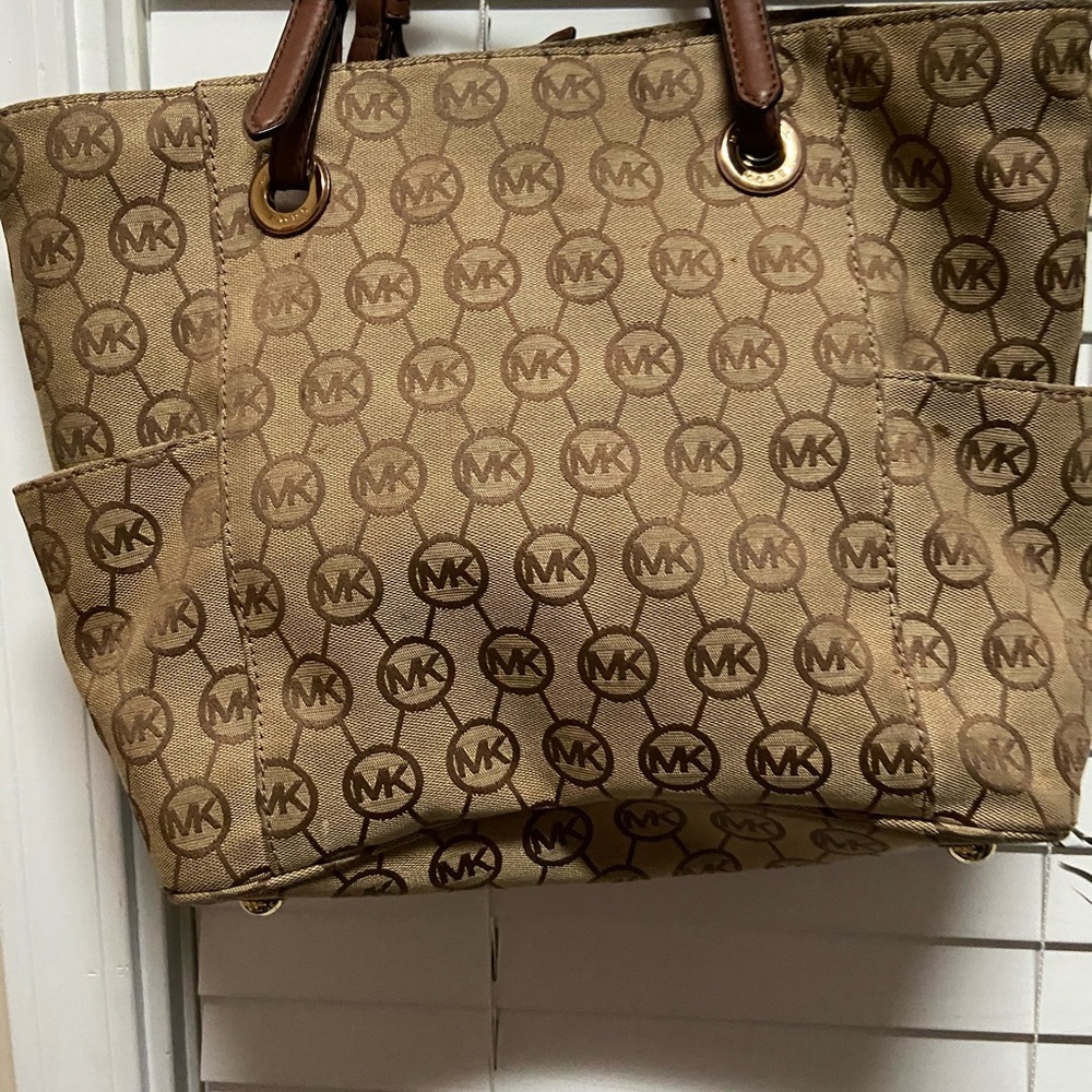 NAME YOUR PRICE Michael Kors Jetset MK Logo Brown